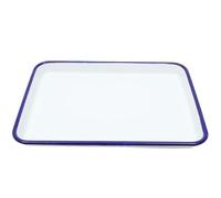 Amosfun Plaque de Cuisson Émaillée Blanche 27X19Cm Adaptée aux Plats Cuisinés et Légumes Rôtis Compatible Four et Réfrigérateur