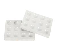 Amosfun Plaque De Réaction en Céramique 12 Trous Lot De 2 pour Expériences Scientifiques Et Tests Chimiques Plaque De Laboratoire Compacte Et Pratique pour Essais en Laboratoire
