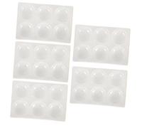Amosfun Plaque de Réaction en Céramique 5Pcs pour Expériences Scientifiques et Tests Chimiques 6/12 Trous Matériau Solide Utilisation en Laboratoire Compacte et Pratique