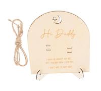 Amosfun Plaque Souvenir en Bois 15x17,5cm pour Annoncer une Grossesse, avec Support Élégante, pour Décoration de Chambre ou Bureau