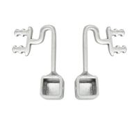 Amosfun Plaquettes Nasales en Métal Nickelé pour Lunettes - Support de Plaquette Nasale Double Insertion Coussinet Nasal Solide Compatible Branches Fourniture de Lunettes Confort 1