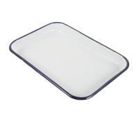 Amosfun Plat de Cuisson Rectangulaire Émail Alimentaire Plateau Résistant à Usure et Antiadhésif Lèchefrite Réutilisable pour Four Plateau de Cuisson et Brillant pour Pâtisserie et
