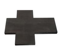 Amosfun Plateau de Communion en Bois Rustique Noir 26x22x1,5 Cm Motif Croix pour Cérémonie Religieuse, Assiette Baptême et Décoration Sacrée pour Table de Première Communion