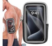 Amosfun Pochette Brassard de Course en Néoprène Noir Matériau Respirant et Design Flexible pour Téléphone Portable et Clés Pendant Vos Activités Sportives en Plein Air