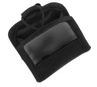 Amosfun Pochette Compacte pour Performances et Compartiments Dédiés en Tissu Oxford Noir avec Clip Ceinture, Poche Fenêtre et Rangement Portable pour Émetteur sans Fil Guitare