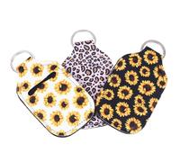 Amosfun Pochette Étui Portable en Néoprène 3pcs avec Anneaux Porte-clés, Design Léger et Portable pour Bouteille de 30ml