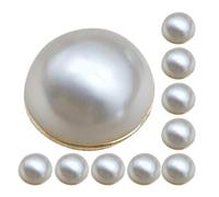 Amosfun Poids Magnétiques Alliage Solide Prise Ferme 10 Pièces en Perles Artificielles Blanches Accessoires Élégants pour Voile de Mariée pour Vêtements et Tissus
