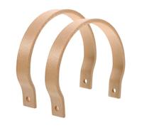 Amosfun Poignée de Bouilloire Remplaçable en Bois de Hêtre avec Manchon en Cuivre, Lot de 2 Anses Ergonomiques Résistantes la Chaleur, Compatible Bouilloire Traditionnelle pour Maison