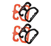 Amosfun Poignée de Transport pour Paquet D'épicerie 4 Pièces Lot 2 Noir 2 Orange Support Multi-paquet Robuste et Ergonomique pour Courses, Paquet Multiple, Accessoire Pratique