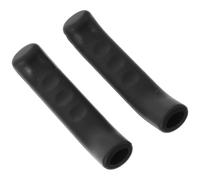 Amosfun Poignées de Frein en Silicone Noir, 1 Paire pour Vélo Pliant | Texture Antidérapante, Usage Quotidien Pluie, Meilleure Maîtrise du Freinage et Moins de Fatigue
