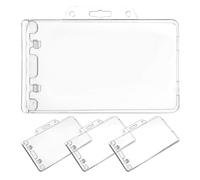 Amosfun Porte-Badge Horizontal pour Carte d'Identité, Lot de 4 Protège-Cartes Rigides Cordons, Format Standard, pour Salons et Entreprises