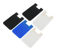 Amosfun Porte-Cartes Adhésif en Silicone 5 Pièces pour Téléphone Portable, Double Couche, Pochette de Rangement Sécurisée pour Cartes, Protège L’arrière du Téléphone