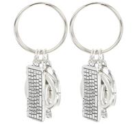 Amosfun Porte-Clé Métal Créatif Clavier Souris Accessoire Quotidien Cadeau Informatique Pour Ingénieurs Et Diplômés