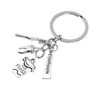 Amosfun Porte-CléS CréAtif Dentiste Avec Brosse à Dents Et Dentifrice, Ofrenda IdéAl Pour Professionnels Et Amateurs De Soins Dentaires, LéGer Et Portable, Personnalisable Pour ÉVéNements