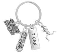 Amosfun Porte-Clés Marathon 26.2 Miles Running Porte-Clés Créatif Je Peux Pour Amateurs De Course Cadeau Souvenir