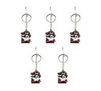 Amosfun Porte-Clés Pirate Dessin Animé Halloween 5 Pièces Pendentif Voiture Créatif Suspendu Accessoire Cadeau Original Pour Fans De Pirates