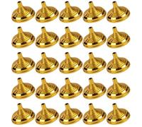 Amosfun Porte-drapeaux Miniatures Faciles à Utiliser en Plastique Or Lot de 50 Structure Simple pour Bureau pour Décorations de Fête et Festivals