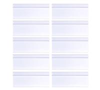Amosfun Porte-étiquettes en Plastique Transparent 10 Pcs 10 Cm X 4 Cm X Ouverture 5-9 Mm pour Supermarché et Magasin, Présentoir de Prix Solide, Support D’étiquettes de Vente au Détail,