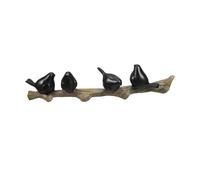 Amosfun Porte Manteau Mural Oiseaux Décoratif avec Crochets Branche Vintage Accroche Manteaux Serviettes Chapeaux pour Maison Restaurant Bureau