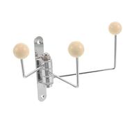Amosfun Porte-manteau Mural Rotatif Pliable Métal et Naturel Crochets Multifonctions pour Manteaux Chapeaux Serviettes Compacte et Décorative pour Salle de Bain et Chambre