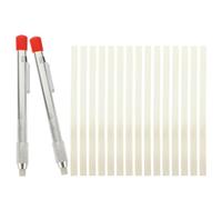 Amosfun Porte-marqueurs en Stéatite 2 Pièces avec 15 Recharges, Crayons de Soudeur pour Marquage Amovible sur Acier, Aluminium et Fonte, Accessoires de Soudage Professionnels, Support