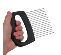 Amosfun Porte-Oignons en Acier Inoxydable 304 Grand Modèle 16 Aiguilles Support Multifonction pour Trancher Oignons Citrons Pommes de Terre et Tomates Outil de Découpe Sécurisé et