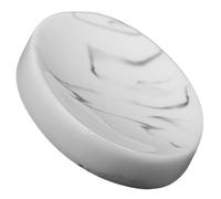 Amosfun Porte-savonnette en Résine Effet Marbre Blanc Plateau à Savonnette Rond Drainage Support de Savonnette Domestique Léger et Résistant Accessoire Salle de Bain Cuisine Pratique