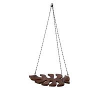 Amosfun Porte-verres à Vin Support Verre à Pied Polyvalent en Bois Marron et Gain de Place sous Placard Forme Feuille de Monstera Cuisine et Bar