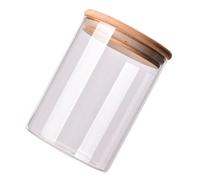 Amosfun pot de mémoire scellé couvercle apothicaire bocaux en verre hermétique bocal en verre hermétique joint bocaux récipients hermétiques en verre récipient alimentaire en verre Bambou