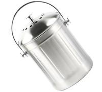 Amosfun Poubelle la Cuisine Composteur Alimentaire en Acier Inoxydable 10L Bac Poignée Portable pour Recyclage Domestique