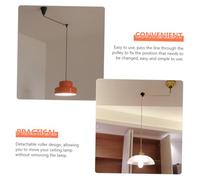 Amosfun Poulie de Suspension pour Lustre Accessoire Fixation Plafond Système de Levage pour Lampes Suspendues Kit Poulie Ouvrante pour Câble Compatible Éclairage Intérieur