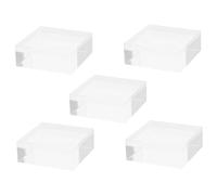 Amosfun Présentoir Acrylique Transparent Carré 5pcs pour Bijoux et Figurines, Socle D'exposition Stable en Acrylique, pour Boutique et Cours D'art