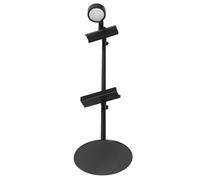 Amosfun Présentoir de Table Réglable en Fer Noir avec Éclairage Intégré, Support de Cadre Photo et Chevalet D’exposition Polyvalent pour Affiches, Tableaux et Décoration de Bureau,