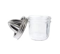 Amosfun presse-citron bocaux pots de caviar presse-agrumes manuel avec gobelet le maçon jus de fruits citrus éplucheur d'agrumes domestique appareil pour presser les fruits Un verre Silver