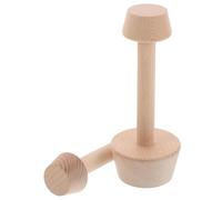 Amosfun Presse Tartelettes Double Embout en Bois 2 Pièces, Moules à Œufs pour Mini-Tartes, Ustensile Réutilisable pour Pâtisserie et Fabrication de Gâteaux