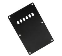 Amosfun Protection pour Guitare Électrique Plaque Arrière Noire 6 Trous en Plastique, Plaque de Manche Compatible pour Remplacement et Entretien