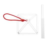 Amosfun Pyramide avec Maillet Sons Purs et Harmonieux 4 Pouces Chantante en Cristal de Quartz Décoration Sonore Enrichissant les Couches Sonores pour Contemplation et Yoga