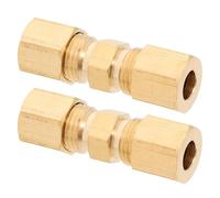 Amosfun Raccord Union à Compression 1/4 en Laiton, 2 Pièces, pour Réparation Câble Frein, Compatible Systèmes Hydrauliques et Pneumatiques, Résistant la Pression Élevée