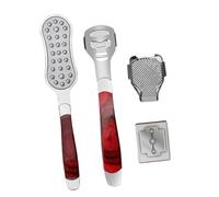 Amosfun Râpe à Callosités Pieds Inoxydable 2 Pièces Kit Grattoir à Pédicure Exfoliant pour Peaux Mortes Lime Pied Professionnelle pour Soins Lisses et Nettoyage