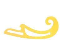 Amosfun Règle de Couture en Plastique Jaune pour Dessin de Courbes, Surface Lisse et Résistance à L'abrasion, pour Créateurs et Débutants en Conception de Vêtements