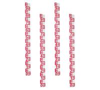 Amosfun Règle de Mesure du Niveau d'eau pour Piscines et Lacs, 4 Pièces en Polystyrène Rouge, Structure Arquée Revêtement Réfléchissant et Étanche pour Gestion Hydrologique