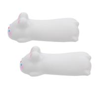 Amosfun Repose-poignets de Souris de Bureau 2 Pièces Motif Lapin Blanc, Support Ergonomique Antidérapant en Polyuréthane et Résine, Accessoires Informatiques Confortables pour Bureau