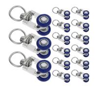 Amosfun Rouleaux Silencieux pour Rail de Rideau 15 Pièces, Poulies Métalliques Roulements à Billes, Compatibles Système Coulissant Plafond, Accessoires pour Tringles Fenêtres,