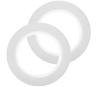 Amosfun Ruban Adhésif de Signalisation pour Délimitation de Terrain et Distanciation Sociale Blanc en PVC Adhésif et Polyvalent, 2 Rouleaux pour Marquage Sol