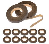 Amosfun Ruban Adhésif pour Bouquets 12 Pcs Couleur Brun Foncé, Ruban Extensible pour Enveloppe de Tige, Fournitures DIY pour Confection de Fleurs, Couronnes et Compositions Botaniques