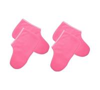 Amosfun Sachets de Paraffine pour Pieds 2 Paires, Doublure Isolante Épaisse Rose Fuchsia Bord Blanc, Couverture Chauffante pour Soins Spa Pédicure, Masque Nourrissant Hydratant pour Bain