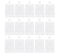 Amosfun Sachets Souples à Bec Verseur 15,50X9,00 CM Lot de 20 Pochettes Jetables pour Produits Toilette Voyage et Shampoing