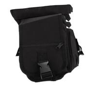 Amosfun Sacoche de Jambe Étanche en Tissu Oxford, Taille Unique, Noire, Banane Multifonction pour Randonnée, Camping et Sports de Plein Air, 1 Pièce, Poche Pratique et Résistante