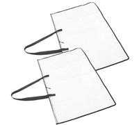 Amosfun Sacoche de Transport Transparent 2 Pièces pour Grandes Affiches Poignée Ergonomique, Utilisable en Galerie et Cours d'art pour Artistes et Étudiants