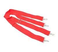 Amosfun Sangle de Caisse Claire Réglable Rouge en Fibre de Polypropylène et Métal, Robuste Crochets aux Deux Extrémités, pour Spectacles et Musiciens Mobiles